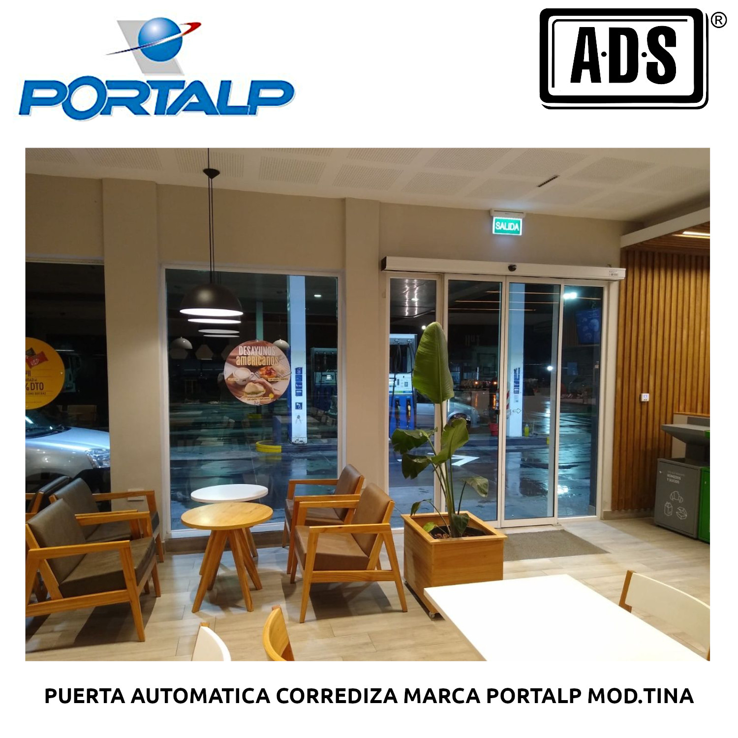 PUERTA AUTOMATICA CORREDIZA MARCA PORTALP MOD.TINA